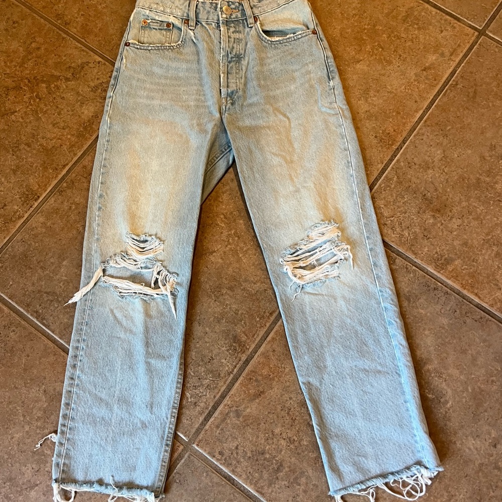 Zara straight leg cropped